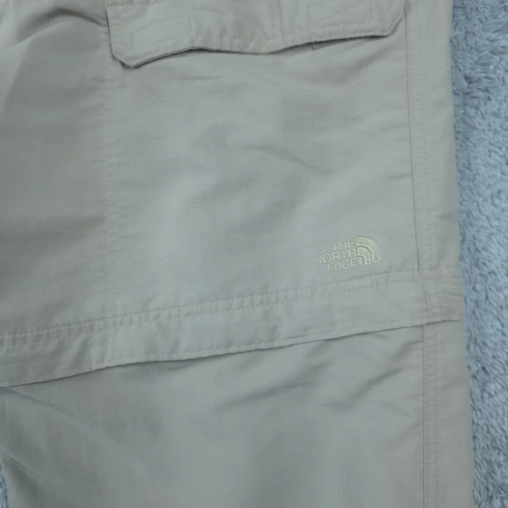 The North Face Convertible Pants Mens XL Short Beige Hiking Nylon Zip Off